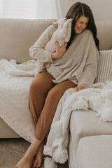 Ivory Speckled Oversized Sweater