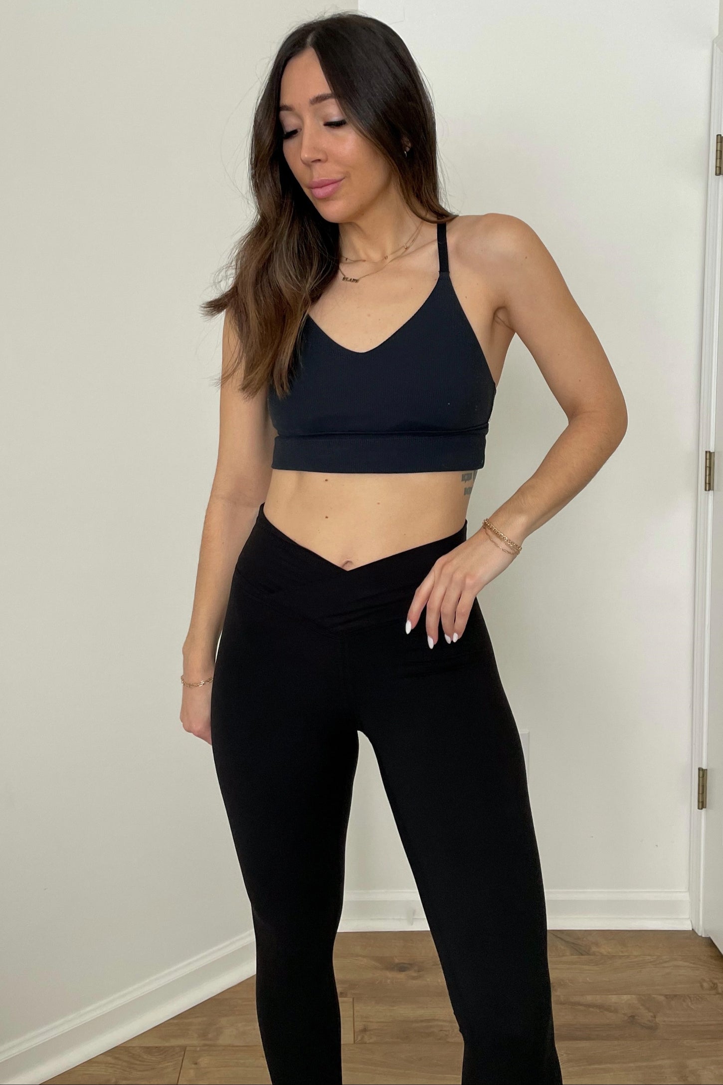 Black V-Waist Leggings
