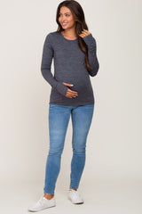 Charcoal Active Long Sleeve Maternity Top