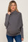 Grey Funnel Neck Dolman Sleeve Maternity Sweater