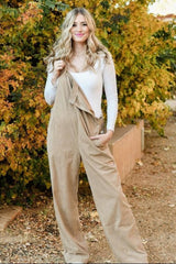 Taupe Corduroy Overalls