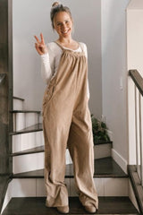 Taupe Corduroy Overalls