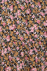 Multi-Color Floral Smocked Tiered Maternity Midi Dress