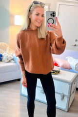 Camel Hooded Sweater