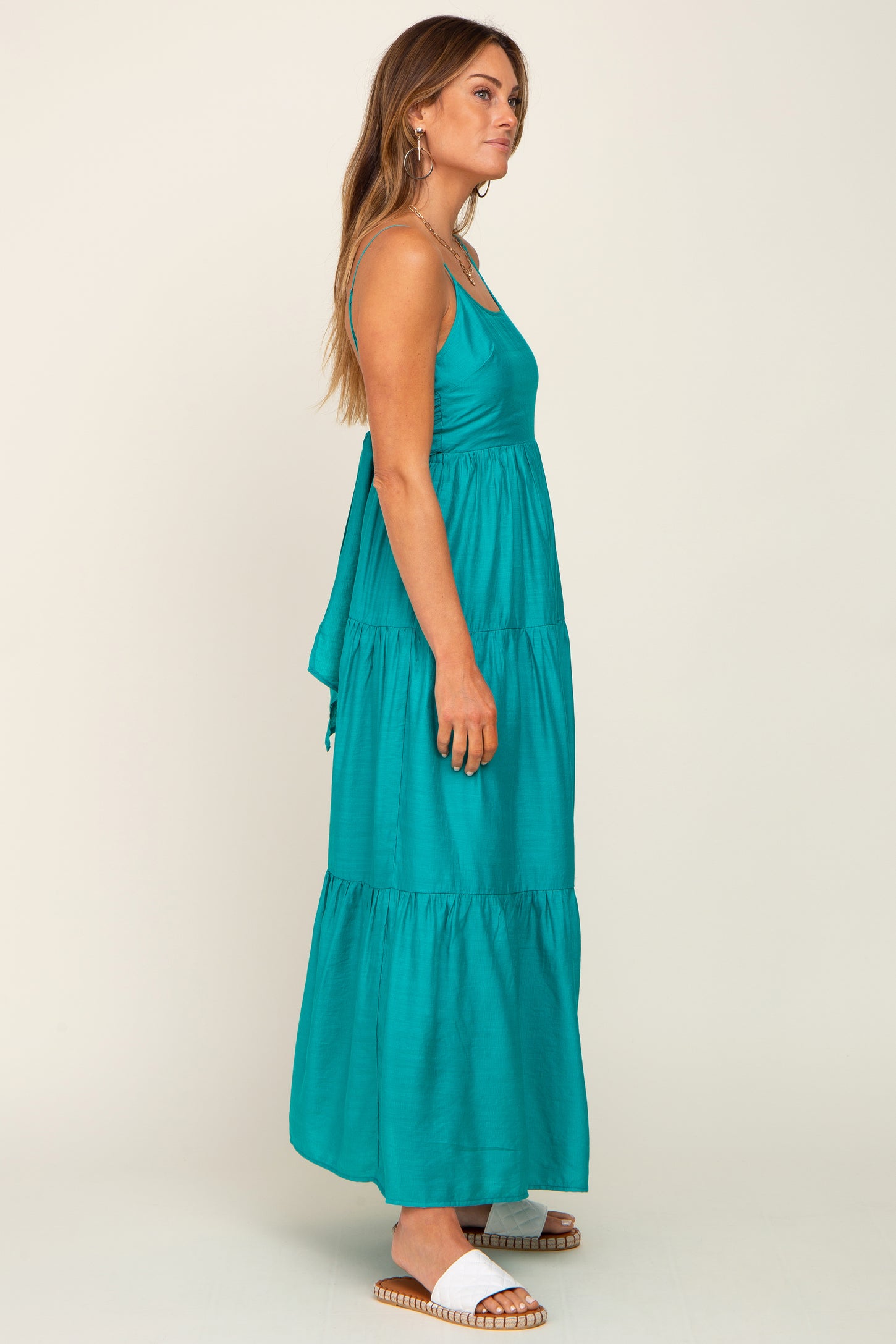 Green Tiered Maxi Dress