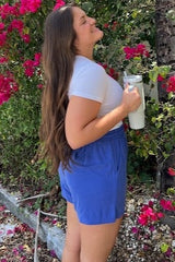 Royal Blue Drawstring Waist Shorts