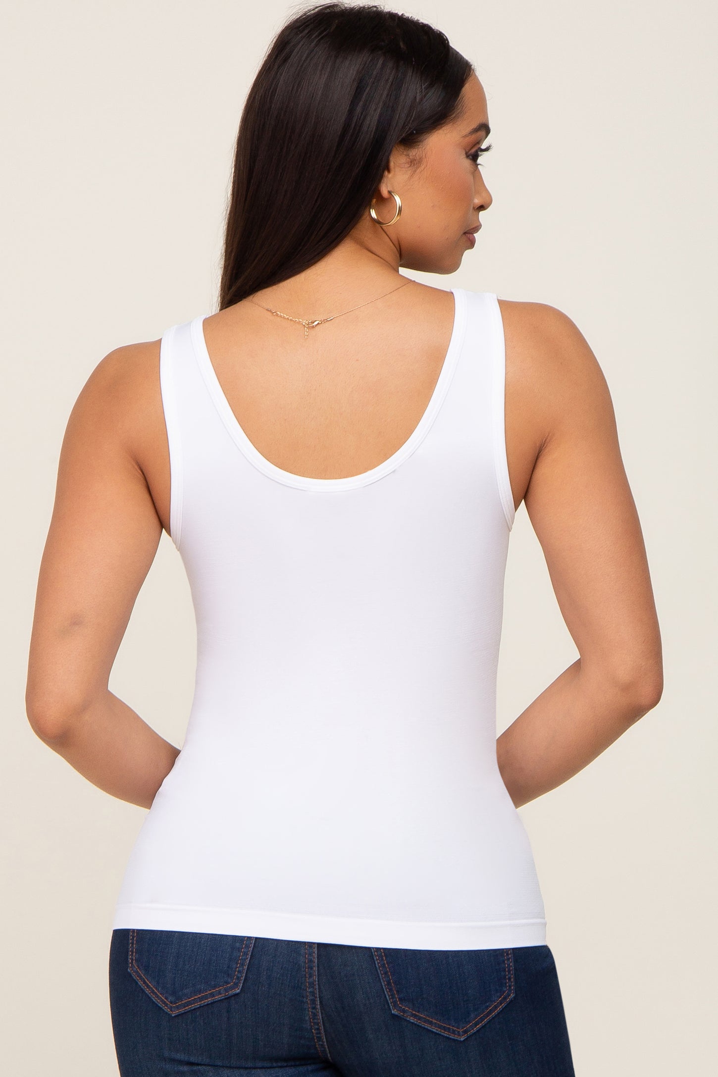 Ivory Seamless Tank Top