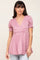 Mauve Puff Sleeve Crossover Nursing Top
