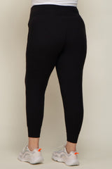 Black Soft Knit Maternity Plus Jogger Pants