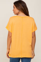 Orange Short Sleeve Maternity Top