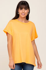 Orange Short Sleeve Top