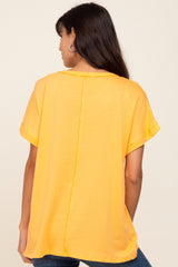 Orange Short Sleeve Top