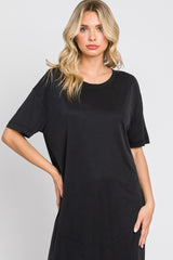 Black Midi T-Shirt Dress
