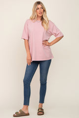 Pink Basic Oversized T-Shirt