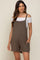 Olive Front Pocket Overall Knit Maternity Romper