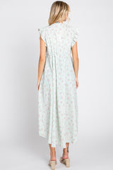 Mint Floral Ruffle Cover-Up