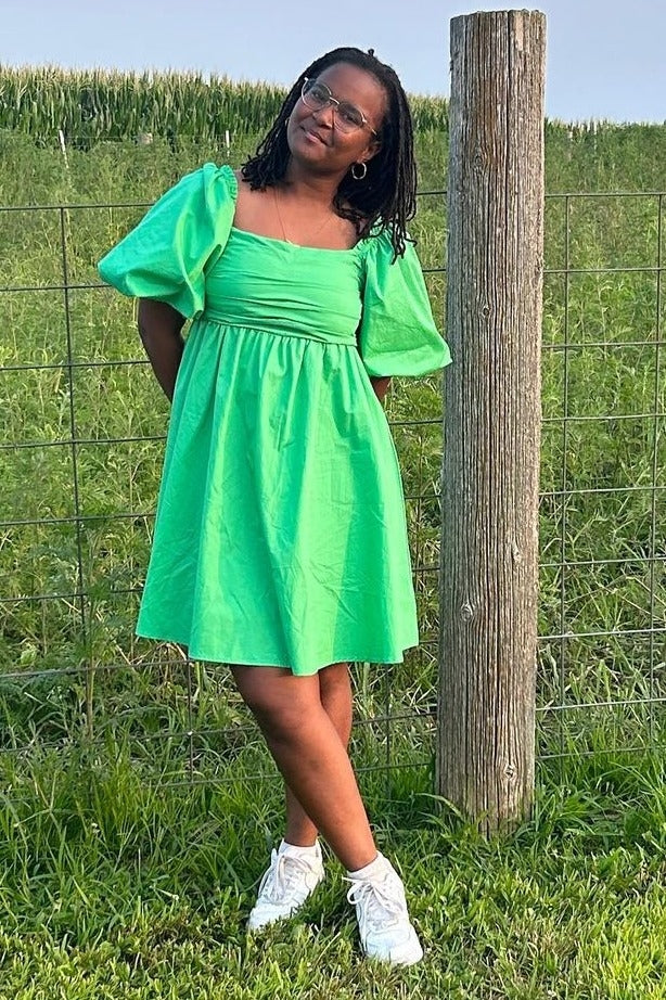 Green Bow Dress