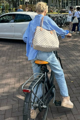 Blue Striped Button Up And Short Set