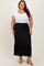 Black Plisse Plus Maxi Skirt