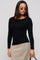Black Basic Raglan Sleeve Sweater Top