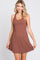 Brown Tennis Racerback Romper Dress
