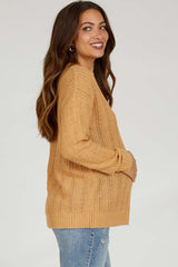 Camel Pattern Knit Maternity Sweater