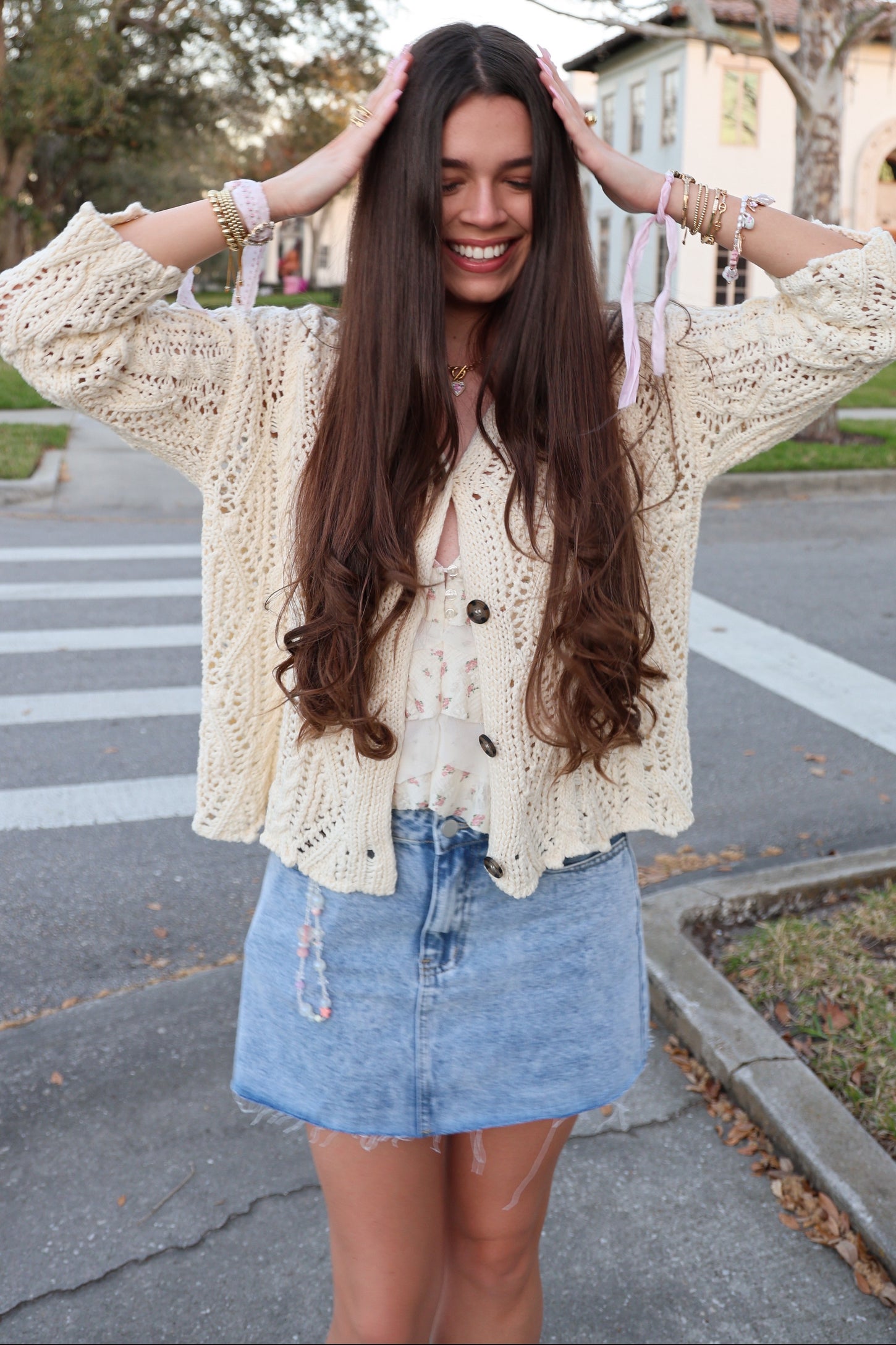 Cream Knit Cardigan