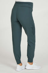 Forest Green Cargo Pocket Maternity Jogger Pants