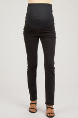 Black Slightly Distressed Skinny Jeans