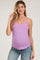 Lavender Ribbed Snap Button Maternity Cami