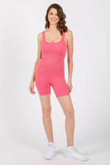Pink Ribbed Essential Body Sculpt Romper