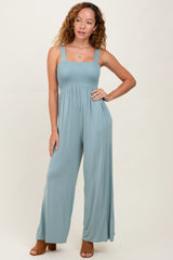 Mint Sleeveless Wide Leg Jumpsuit