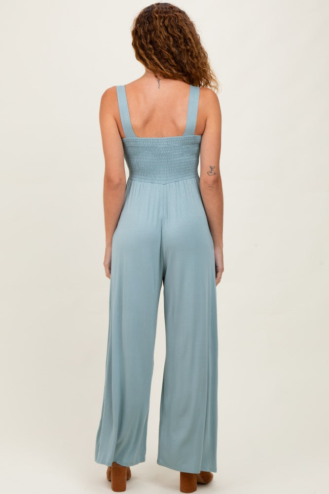 Mint Sleeveless Wide Leg Jumpsuit
