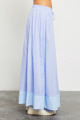 Light Periwinkle Colorblock Maxi Skirt