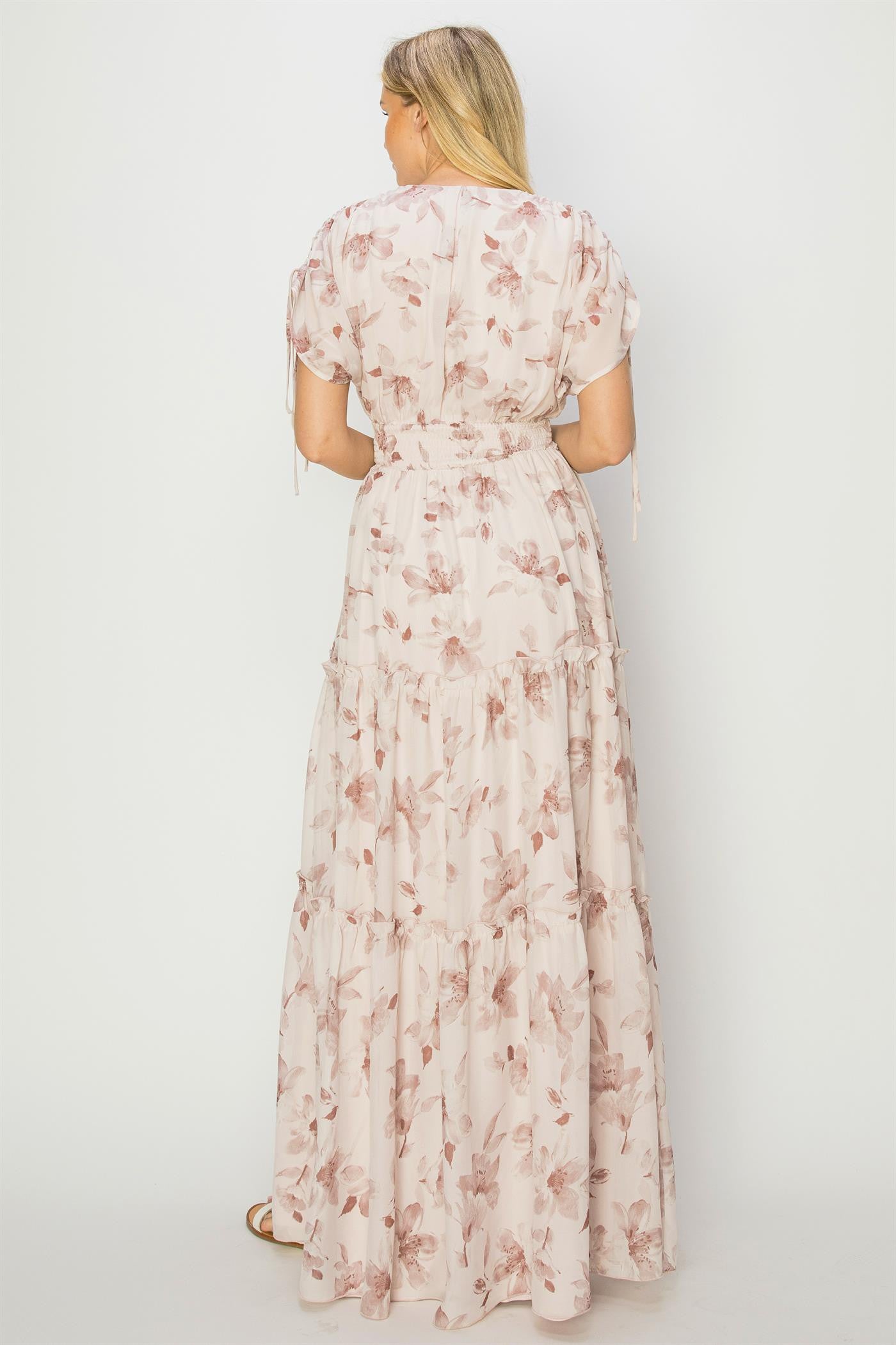 Mauve Floral Maxi Dress
