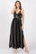 Black Patterned Sleeveless Dress
