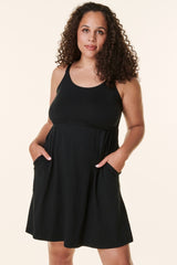 Black Bravado Drop Front Nursing Maternity Dress