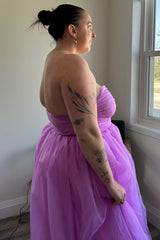 Orchid Strapless Midi Dress