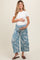 Blue Tropical Wide Leg Maternity Pants