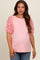 Light Pink Floral Mesh Sleeve Maternity Blouse