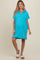 Aqua Mineral Washed French Terry Maternity Dress