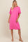 Pink Oversized Round Neck T-Shirt Dress