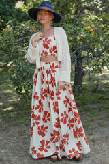 Ivory Open Knit Cropped Cardigan