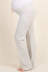 Grey Drawstring Maternity Pajama Pants
