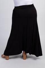 Black Basic Plus Maxi Skirt
