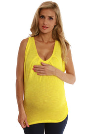 Yellow Knit Maternity Tank Top