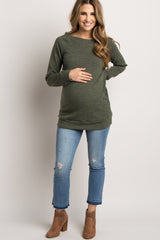 Olive Basic Maternity Sweater
