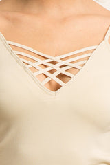 Taupe Caged Front Cami