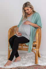 PinkBlush Heather Grey Solid Sleeveless Maternity Nursing Top