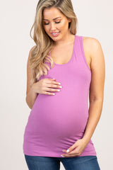 Mauve Fitted Maternity Tank Top